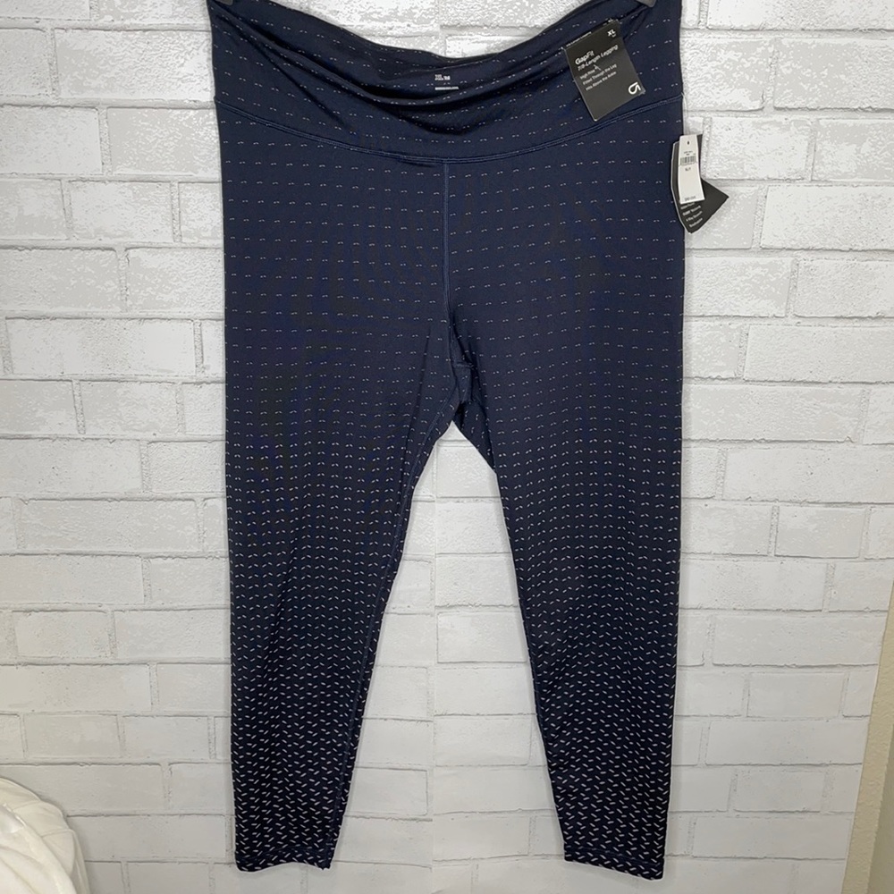 Gap Fit Navy Winterbrush 7/8 Legging *TALL